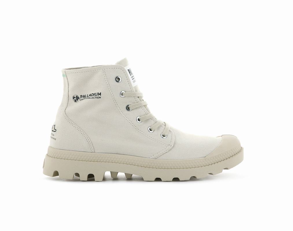 Palladium Pampa Hi Organic Ii Men's Boots White (CAQS71864)